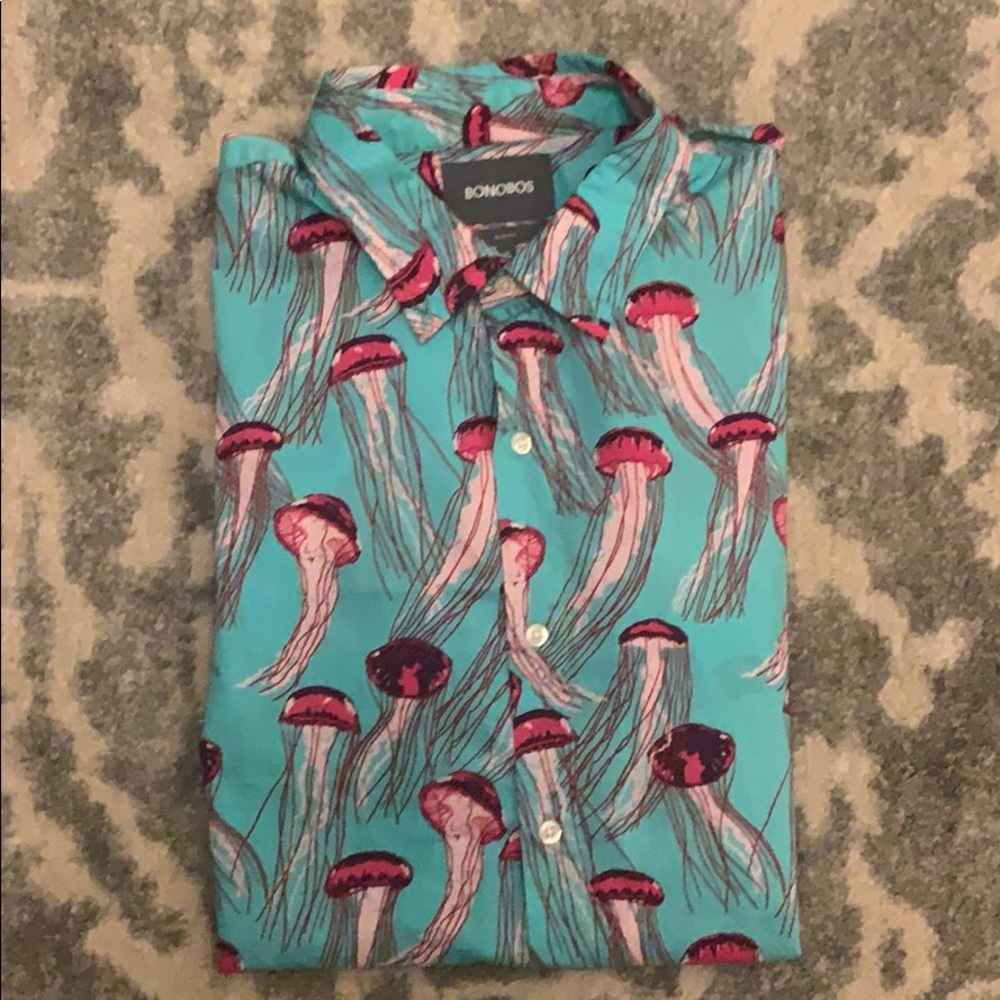 Bonobos Riviera Jelly Fish Light Blue Button Down